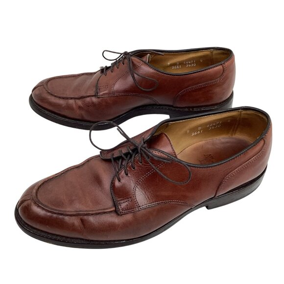 Allen Edmonds Bradley Split Toe Leather Mens 9D Derby Dress Shoes Made In USA - Picture 1 of 11